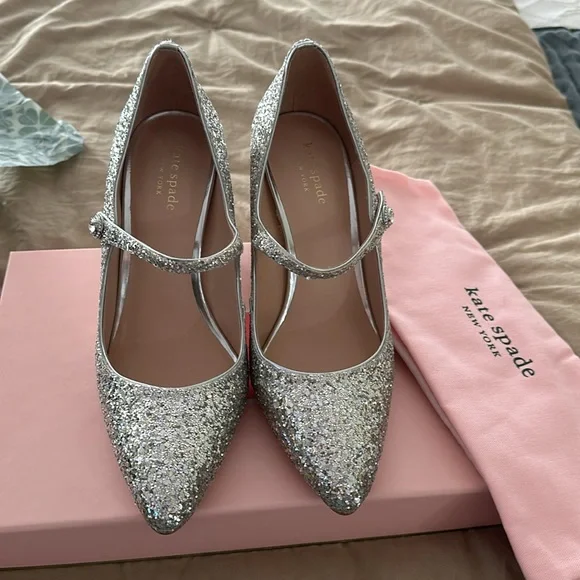 NIB never worn Kate Spade Maren glitter pumps - Picture 1 of 7